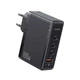 Мережевий зарядний пристрій Usams US-CC163 T50 100W 4 Ports ACCC GaN Fast Charger (EU) Black (CC163TC01) - изображение 2