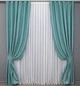 Комплект готовых штор VR-Textil Лен Парма № 1339ш Голубой 150х270 см 2 шт (33-0189) - изображение 2
