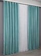 Комплект готовых штор VR-Textil Лен Парма № 1339ш Голубой 150х270 см 2 шт (33-0189) - изображение 5