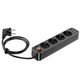 Подовжувач мережевий HOCO NS1 2USB/1Type-C, 4Розетки, 4000W, 20W/3A, Power Delivery/Quick Charge, 1.8м Чорний - изображение 5
