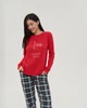 Женский комплект Family look для пари со штанами в клетку XL - изображение 1