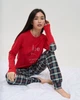 Женский комплект Family look для пари со штанами в клетку XL - изображение 3