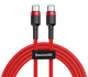 Кабель Baseus Cafule USB Cable Type-C-Type-C 3A 1m Red (CATKLF-G09) - зображення 4