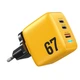 Мережевий зарядний пристрій Veron TC-67 GaN 67w PD 2xUSB-C 1xUSB ports (5HMKD6578Z) - зображення 1
