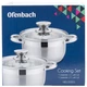 Набір 2 каструлі Ofenbach Hamburg 1.1л, 1.7л з нержавіючої сталі з 5-шаровим індукційним дном (173198) - зображення 5