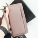 Кошелек-клатч женский кожаный De Esse LC14238-GD25 с ручкой пудровый - изображение 7