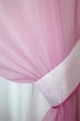 Кухонный комплект VR-Textil № 058к шторки и тюль с ламбрекеном розовый с белым 280х170 см (50-186) - изображение 3