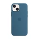 Чехол силиконовый OEM Silicone Case with MagSafe для Apple iPhone 13 Blue Jay + Подарок защитное стекло Pixel для Apple iPhone - изображение 2