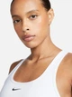Спортивный топ для фитнеса женский Nike W Nk Swsh Lgt Spt Bra DX6817-100 XL Белый/Черный (0196608848165) - изображение 4
