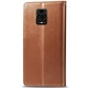 Шкіряний чохол книжка GETMAN Gallant (PU) для Xiaomi Redmi Note 9s / Note 9 Pro / Note 9 Pro Max Brown - зображення 4