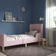Раздвижная кровать с реечным дном IKEA БУСУНГЕ, светло-розовый, 80x200 см, 902.290.17 - изображение 3