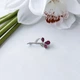 Серебряная брошка с натуральным рубином 2.365ct, фианитами (2152781) - изображение 4