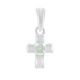 Серебряный крестик с изумрудом 0.037ct (2151678) - изображение 1