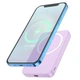 Павербанк з бездротовою зарядкою Qi 15W Hoco J109 Magnetic Wireless Fast Charge 2в1 5000 mAh 20W Pink - изображение 2