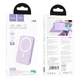 Павербанк з бездротовою зарядкою Qi 15W Hoco J109 Magnetic Wireless Fast Charge 2в1 5000 mAh 20W Pink - изображение 5