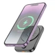 Павербанк з бездротовою зарядкою Qi 15W Hoco J117 Esteem Magnetic Wireless Fast Charge 2в1 5000 mAh 20W Black - изображение 2