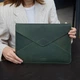 Шкіряний чохол для MacBook Pro 16" 2019-2025 INCARNE Message Зелений - зображення 3