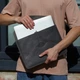 Кожаный чехол для MacBook Pro 16" 2019-2025 INCARNE Message Серый - изображение 3