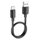 Кабель зарядки HOCO X96 USB to Type-C (PD27W) (3А) (0.25M) швидка зарядка для телефона/смартфона Чорний - изображение 1