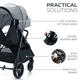Прогулянковий візочок Kinderkraft Rine Moonlight Grey (KSRINE00GRY0000) - зображення 7