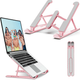Подставка для ноутбука складная Laptop Stand 25х22 см ТИП3 Розовая ABS пластик и силикон - изображение 3