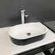 Раковина, умывальник накладной, искусственный камень ADAMANT Beste New Black Matte/White Glossy - изображение 6