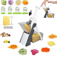 Універсальний слайсер овочерізка для овочів та фруктів Brava Spring Multislicer з контейнером, ручний мультислайсер, терка - изображение 2