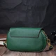 Кожаная женская сумка в красивом цвете и с фигурным клапаном Vintage 22430 Зеленая 4493628 - изображение 10