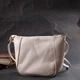 Женская маленькая сумка через плечо из натуральной кожи Vintage 22299 Белая - изображение 7