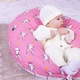 Подушка MirSon для беременных и кормления 8329 Print Line 17-0528 Bunnies pink Бязь 30х170х20 см (2200006200543) - изображение 8