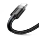 Кабель Baseus Cafule USB 2.0 to Type-C 3A 1 метр кевларовая оплетка (CATKLF-BG1) - изображение 4