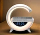 Настільна смарт гугл лампа, нічник BT-3401 RGB Rainbow Light-Wireless Happy Light з Bluetooth колонкою + бездротова зарядка Біла - зображення 6