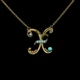 Кулон з латуні Michal Negrin у вигляді букви X з кристалами Swarovski - зображення 2