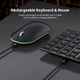 Комплект беспроводной клавиатуры и мыши с подсветкой Jelly Comb, 2,4G адаптером USB/Type-C для Mac OS, Windows и Android - изображение 6