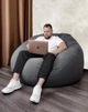 Диван безкаркасний круглий Coolki Велюр антикіготь 140x70 - зображення 4
