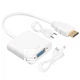 Адаптер Ewell HDMI to VGA, 1080p, зі звуком та живленням від USB, білий (EW537) - зображення 2