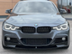 Накладка переднего бампера юбка M performance BMW 3 series F30 F31 2012-2018 абс пластик, черный глянец 1234 upgrade для BMW 3 series F30 2012-2018 (8074) - изображение 2