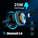 Автомобильный FM ФМ модулятор Terra С33, Bluetooth 5.0, трансмиттер, вольтметр, USB 3.1А, Type C - изображение 2