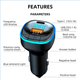 Автомобильный FM ФМ модулятор Terra С33, Bluetooth 5.0, трансмиттер, вольтметр, USB 3.1А, Type C - изображение 4