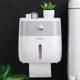Держатель туалетной бумаги Ecoco настенный с полкой для телефона - White Grey Ecoco ECOCO-W/G белый|серый - изображение 6