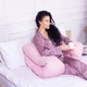 Подушка MirSon для вагітних і відпочинку Satin Stripe 8026 U-подібна Pink (2200006178644) - зображення 5