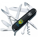 Нож Victorinox Huntsman Ukraine 91 мм Чорний Тризуб із серцем + I love Ukraine (1.3713.3_T1310u) - изображение 1