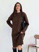 Платье вязаное миди женское ARTKNIT Оливия One Size Коричневое (4823093454972) - изображение 4