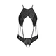 Боді з відкритим доступом Passion TASMINA BODY S/M, black, екошкіра, шнурівки, ажурні мережива - зображення 3