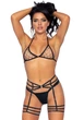Гартеры Leg Avenue Rhinestone garter strapps Black - изображение 3