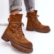Trapery damskie na obcasie Narelona 38 Camel (5905677021318) - obraz 8