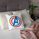 Подушка декоративная с принтом "Avengers. Iron Man Captain America Logo Marvel" Push IT Белый Кавун П000749 - изображение 2