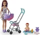 Лялька Барбі Скіппер Няня з коляскою та пупсом Barbie Skipper Babysitters Inc. Playset with Brunette Doll, Stroller, Baby (GXT34) - зображення 1