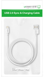 Kabel Ugreen US155 USB Type-A 2.0 - Lightning MFI 1 m Nickel Plated White (6957303827282) - obraz 3