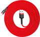 Кабель Baseus Cafule Cable USB For iP 2 А 3 м Red/Red (CALKLF-R09) - зображення 2